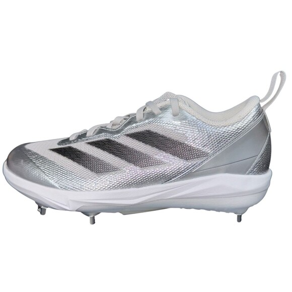 Adidas Adizero Instinct SI Softball Metal Cleats Silver Speed Womens Size 6 - Picture 1 of 10